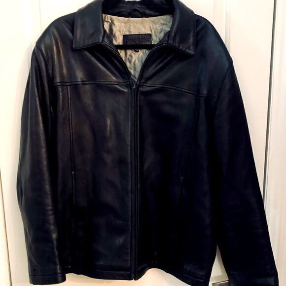 Black Brandini lamb leather men’s jacket vintage - Picture 7 of 9